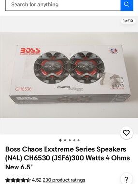 Boss Chaos EXXtreme Series 6.5" Car Speakers - Black & Red